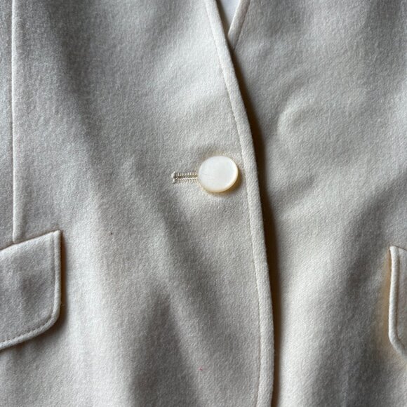 Miss Pendleton 100% Virgin Wool Suit Vintage Academia Skirt Blazer Set 10 Ivory - Picture 5 of 16